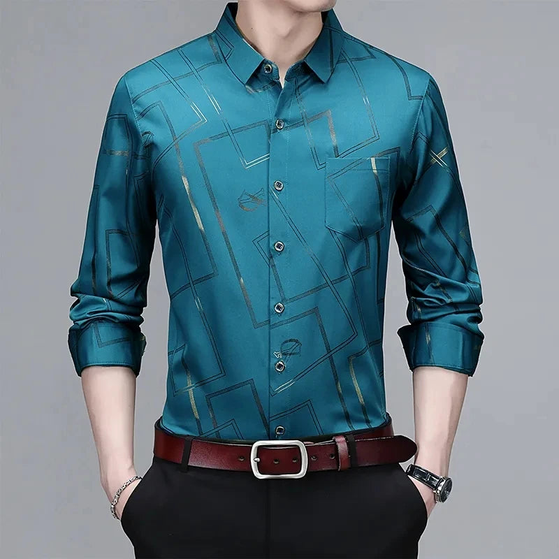 Long Sleeved Printed Shirt