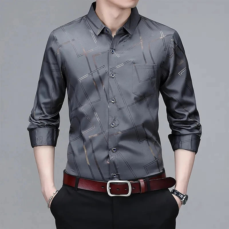 Long Sleeved Printed Shirt